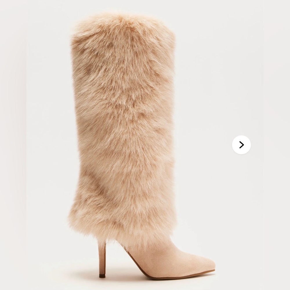 Go All Out Knee High Boots - Cream
